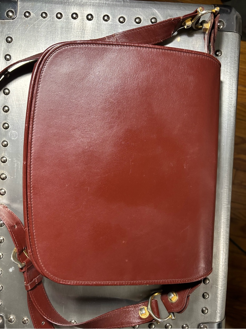 Vintage Must de Cartier Shoulder Bag - Burgundy